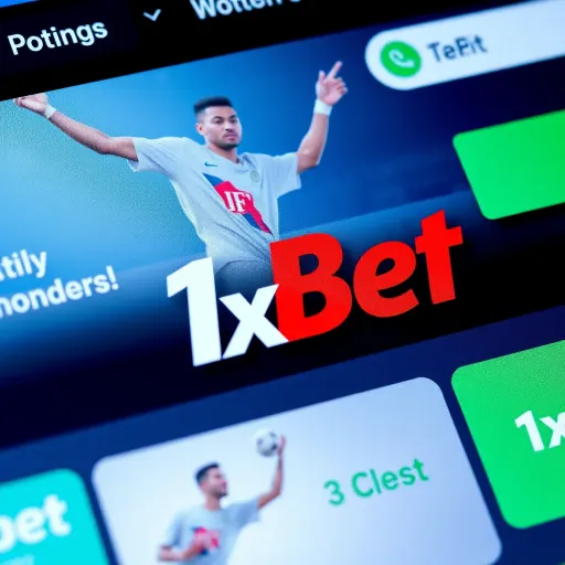 Close-up of 1xBet logo on digital betting platform interface
