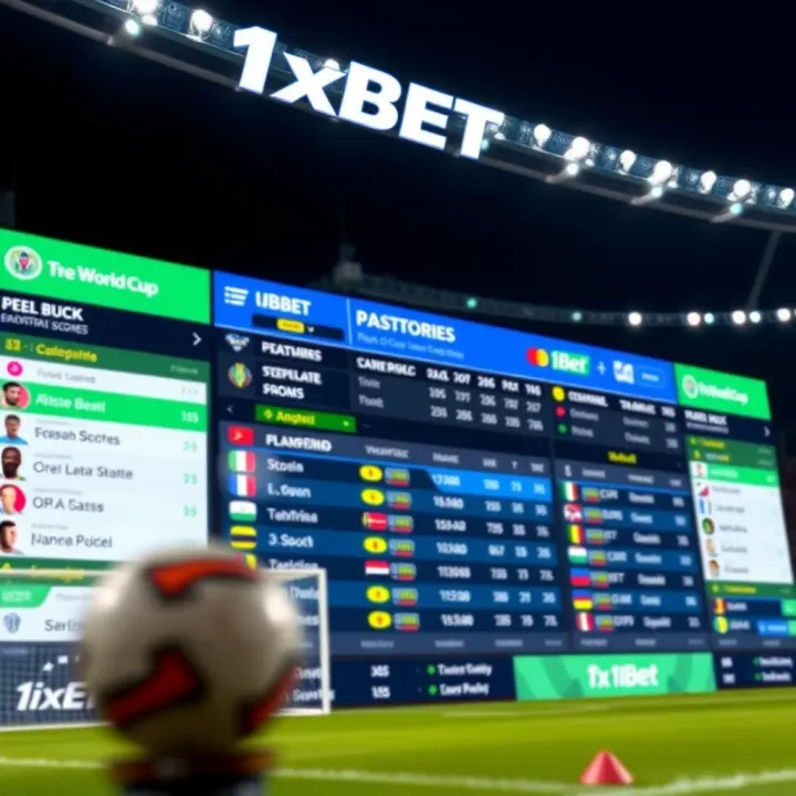 Dynamic football match scoreboard showing live World Cup scores and betting odds