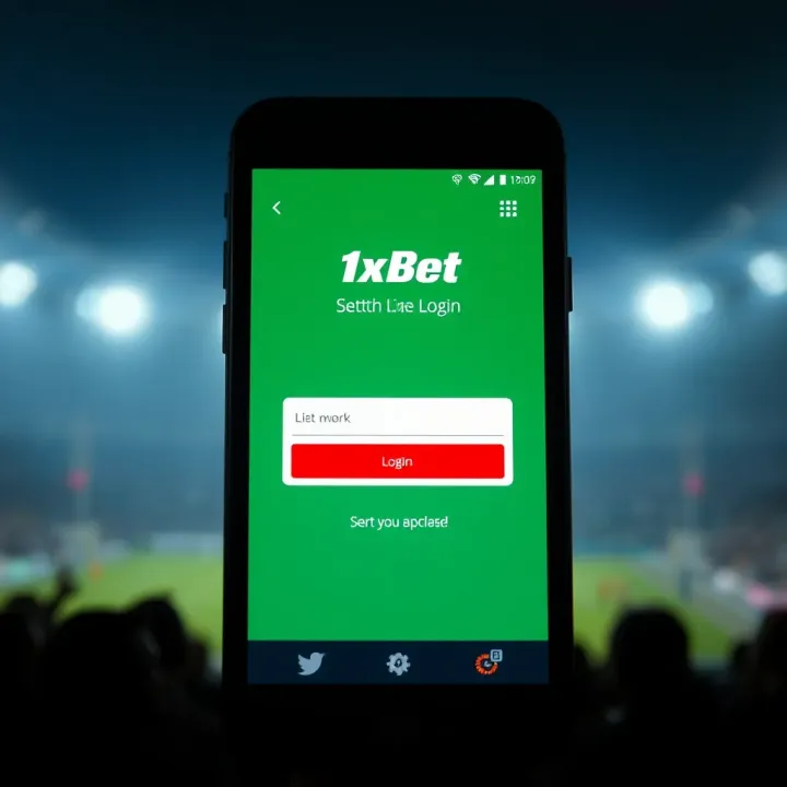 Interface showing the login screen of a mobile betting platform optimized for quick access