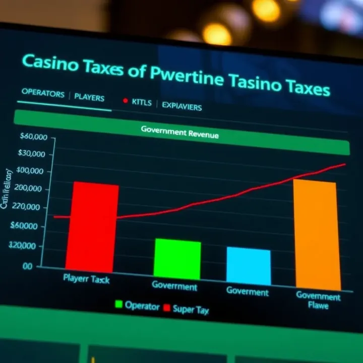 Chart showing the impact of casino taxes on operators and players alongside government revenue flow