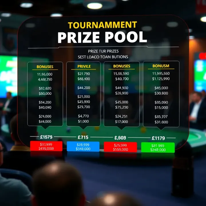 Diagram showing distribution of prize pools in 1xBet tournaments including cash prizes and bonuses