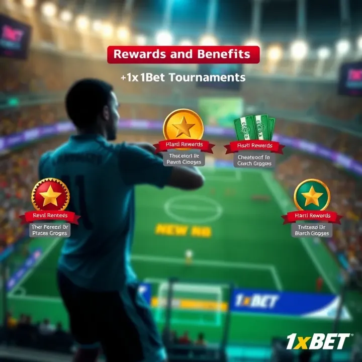Graphic illustrating various rewards available for Nigerian bettors in 1xBet contests