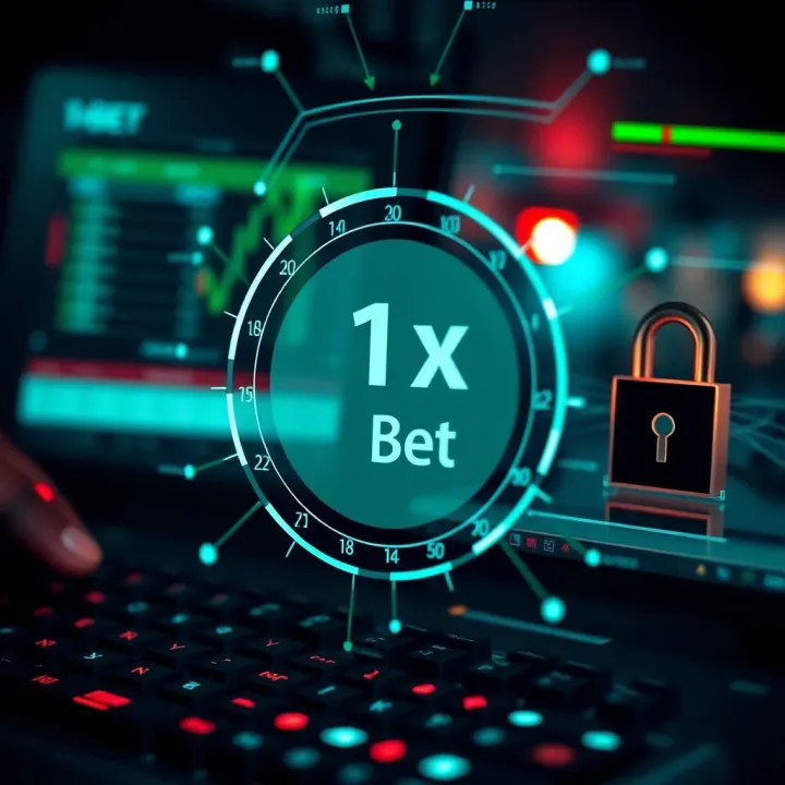 Illustration of digital security elements protecting an online betting account