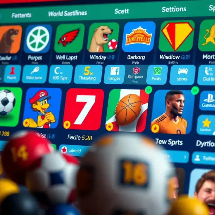 Various sports icons representing betting options available on 1xbet