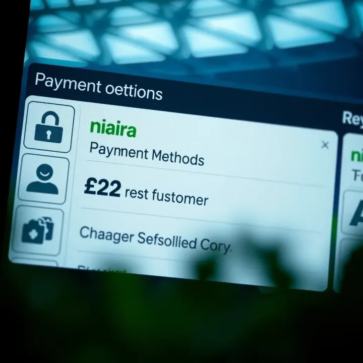 Secure payment methods including naira currency options and customer support icons for Nigerian bettors