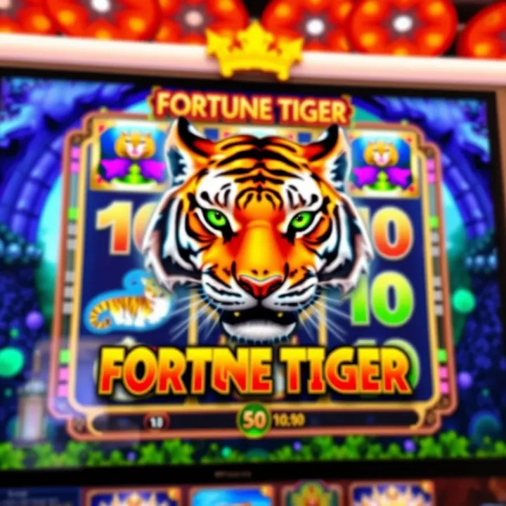 Fortune Tiger slot game interface showing colorful tiger symbols and reels