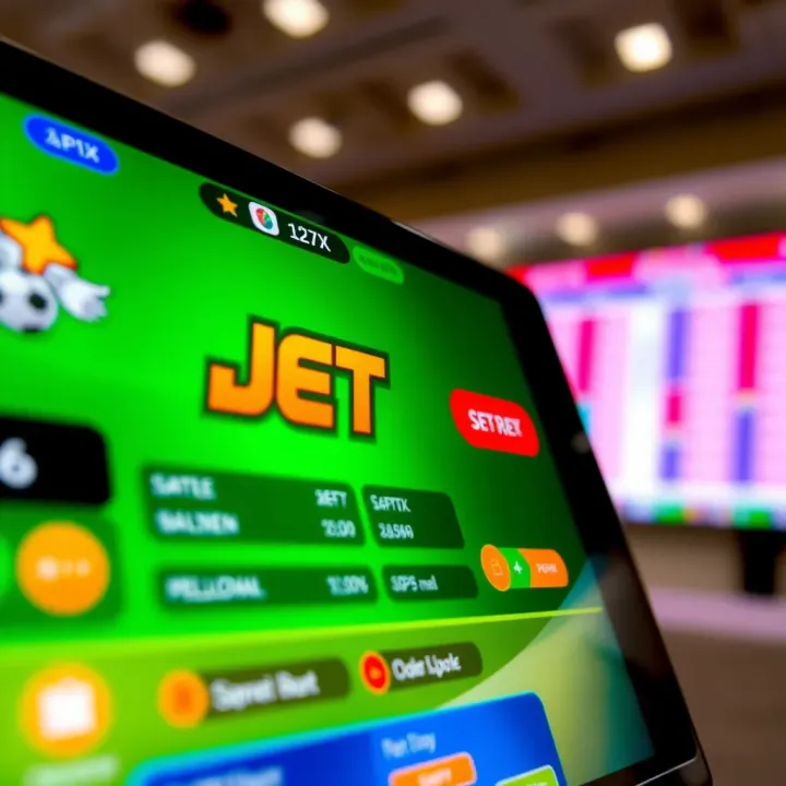 Interactive online JetX betting game interface on a digital device