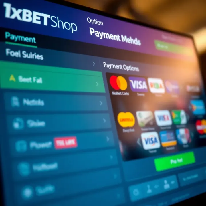 Visual representation of payment methods available on 1xBet Shop desktop platform designed for Nigerian currency transactions