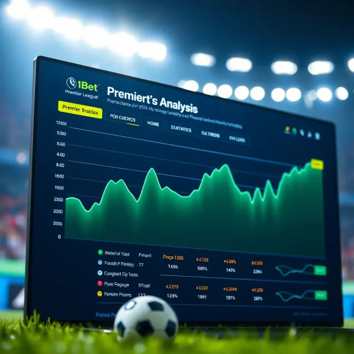 Graph showing Premier League match analysis with betting trends and statistics