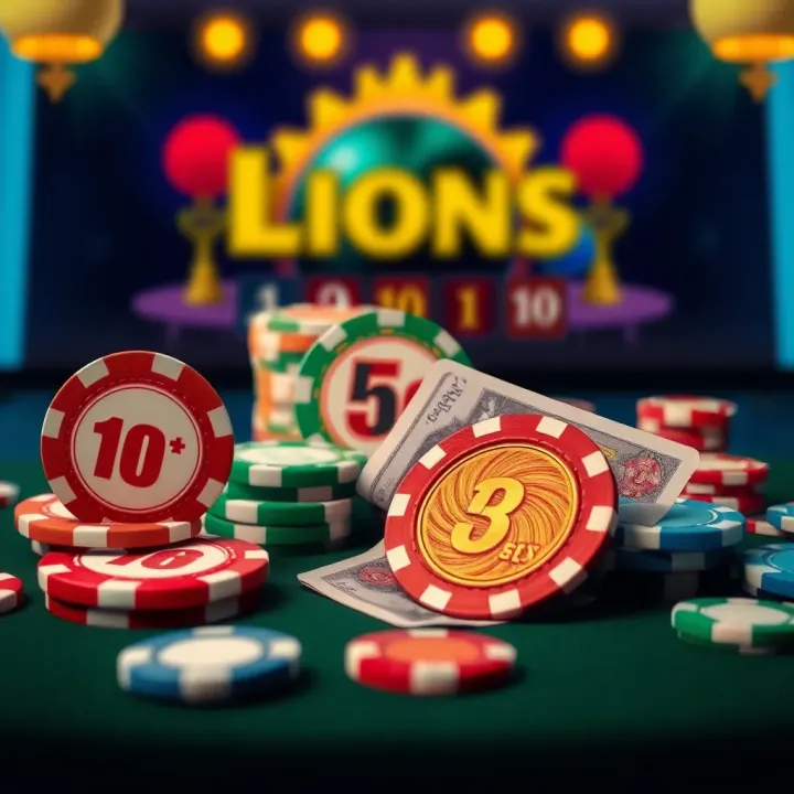Illustration of casino chips and currency representing smart bankroll management for online slot games