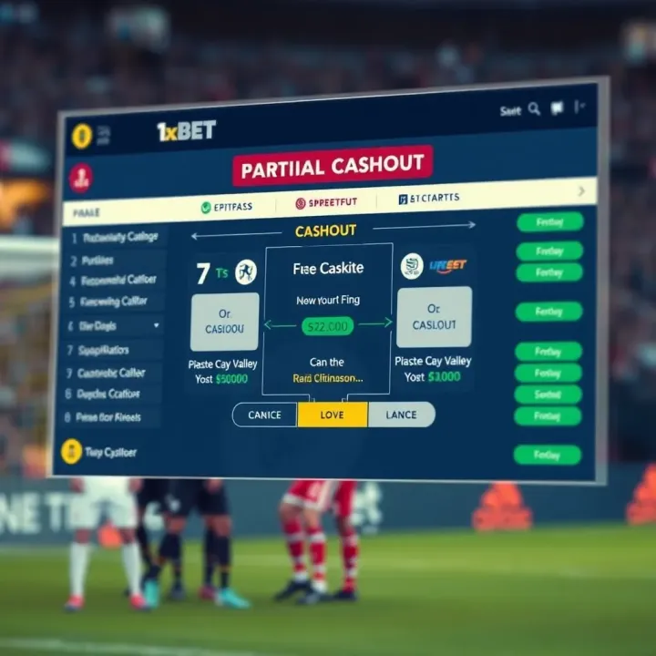 Diagram illustrating the concept of partial cashout on a sports betting platform