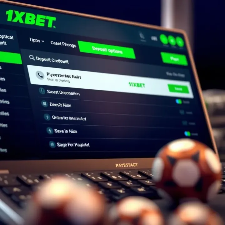 User interface displaying deposit options on 1xBet platform with Nigerian Naira currency