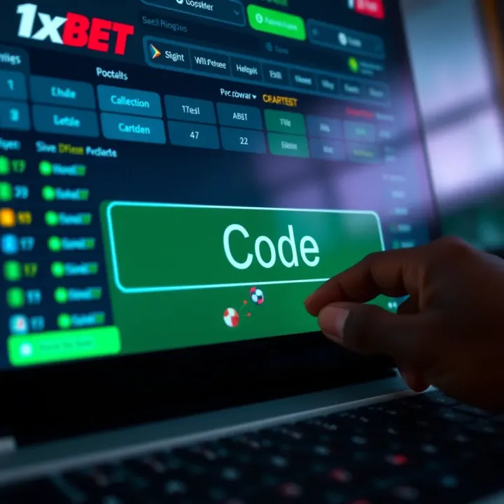 Digital interface showing a booking code being entered on a betting platform