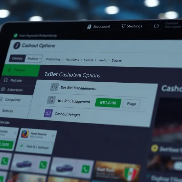 Diagram illustrating alternative bet management options alongside cashout feature